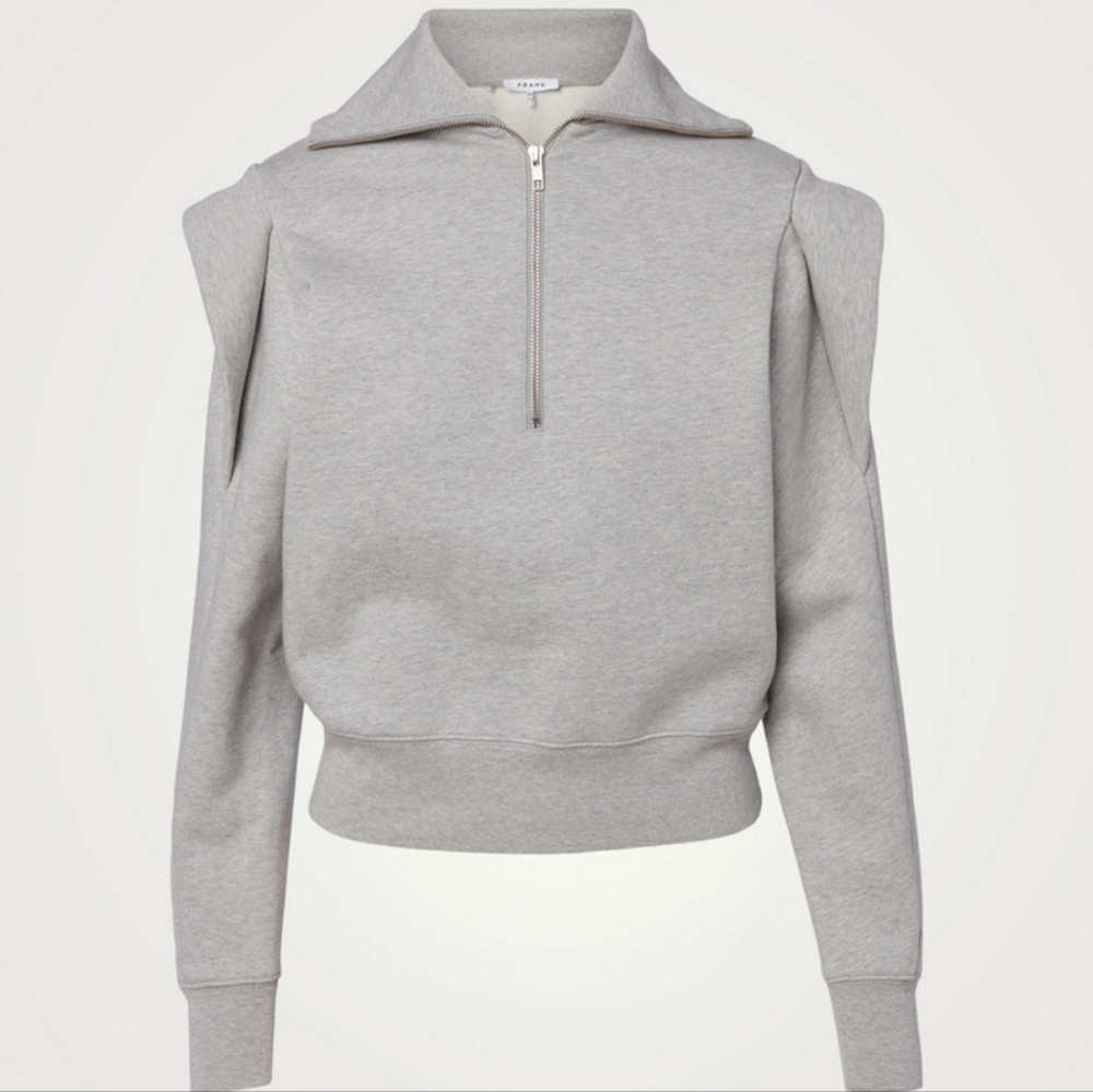 Frame Sporty Zip Sweatshirt Size Small